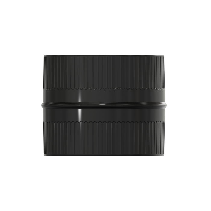 WOLFPACK LINEA PROFESIONAL Manchon d'union tubes Ø 150 mm noir vitrifié mâle-mâle WOLFPACK LINEA PROFESIONAL Manchon d'union tubes Ø 150 mm noir vitrifié mâle-mâle