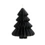 Decoris Arbre de Noël en Papier Noir Ø30 x 40 cm