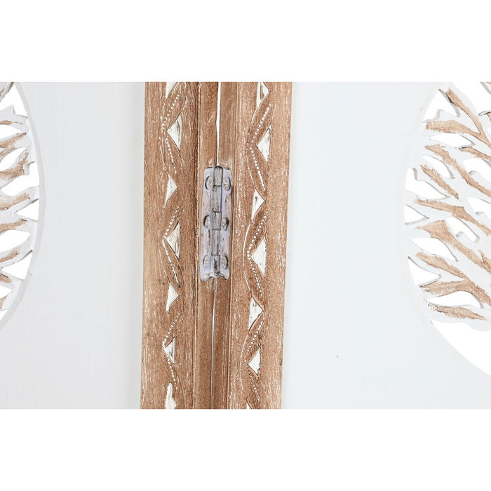 Paravent Home ESPRIT Blanc Naturel Bois de manguier Bois MDF 153 X 2,3 X 182 CM