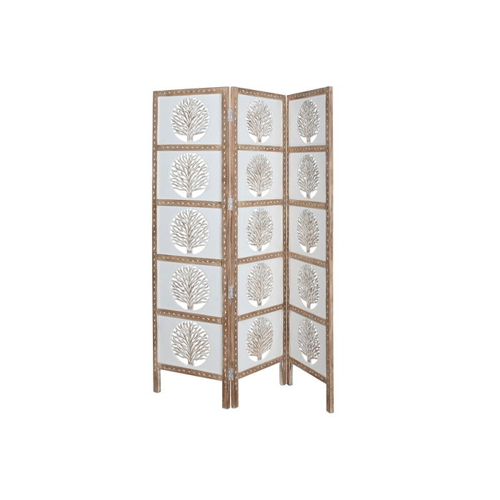 Paravent Home ESPRIT Blanc Naturel Bois de manguier Bois MDF 153 X 2,3 X 182 CM