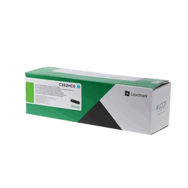 Lexmark C332HC0 Cartouche de toner cyan compatible pour imprimantes Lexmark