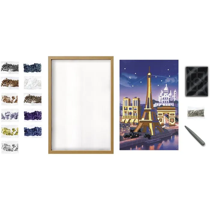 Lansay Collection Sequins - Paris - Cadre en bois et illustration