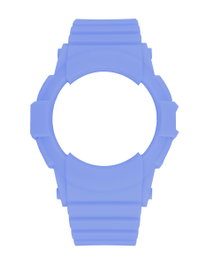 Watxandco Bracelet de montre en silicone bleu 49mm