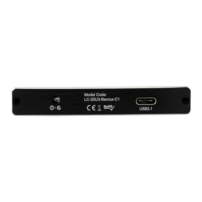 LC-Power LC-25U3-Becrux-C1 Boîtier pour disque dur 2,5 pouces USB-C 3.1 LC-Power LC-25U3-Becrux-C1 Boîtier pour disque dur 2,5 pouces USB-C 3.1