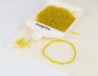 Innspiro Perles de rocaille rondes en verre argenté et jaune 2,3 mm - 500g
