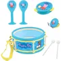 Lexibook Set Musical Peppa Pig - 7 Instruments pour Enfants avec Tambour, Maracas, Tambourin, Castagnettes, Harmonica, Flûte et Trompette