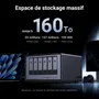 Serveur NAS UGREEN DXP6800 Pro - 6 Baies SATA, 2 NVMe, Intel Core i5 (12e Gen), RAM DDR5, 2 Ports 10 GbE, Thunderbolt 4, Jusqu'à ~196 To