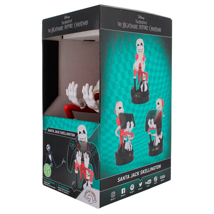 EXQUISITE GAMING Support Santa Jack - L'Étrange Noël de Monsieur Jack Disney - 20 cm - Compatible PS5 DualSense, Xbox Series, iPhone EXQUISITE GAMING Support Santa Jack - L'Étrange Noël de Monsieur Jack Disney - 20 cm - Compatible PS5 DualSense, Xbox Series, iPhone