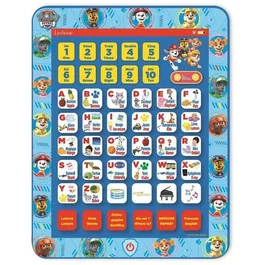 Lexibook Tablette éducative bilingue Pat' Patrouille (Français/Anglais) pour enfants 3 ans et plus, lettres, chiffres, mots, 2 ans de garantie