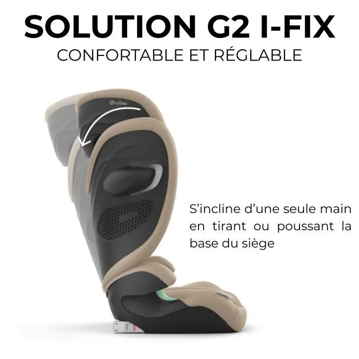 Cybex Solution G2 i-Fix Plus Fabric Moon Black