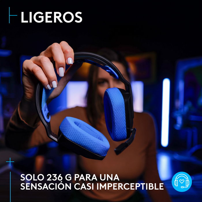 Logitech G G535 LIGHTSPEED Casque Gamer Sans Fil Noir/Bleu