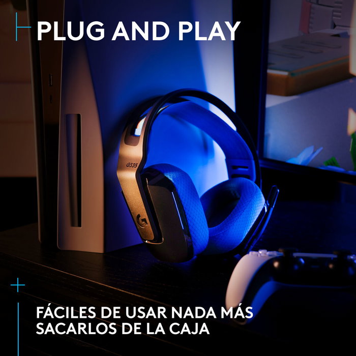 Logitech G G535 LIGHTSPEED Casque Gamer Sans Fil Noir/Bleu