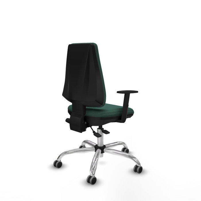 PIQUERAS Y CRESPO Chaise Elche Asynchrone Tissu Vert foncé Structure chromée Accoudoir 1D PIQUERAS Y CRESPO Chaise Elche Asynchrone Tissu Vert foncé Structure chromée Accoudoir 1D
