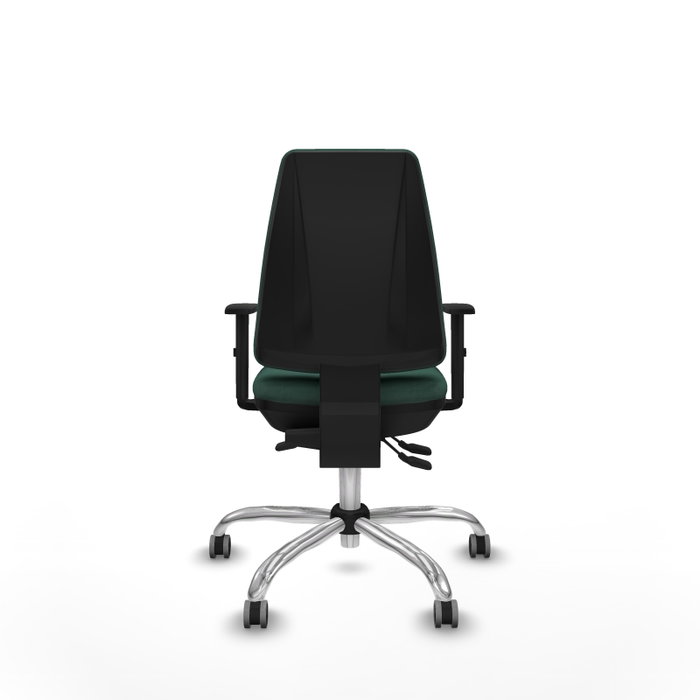 PIQUERAS Y CRESPO Chaise Elche Asynchrone Tissu Vert foncé Structure chromée Accoudoir 1D PIQUERAS Y CRESPO Chaise Elche Asynchrone Tissu Vert foncé Structure chromée Accoudoir 1D