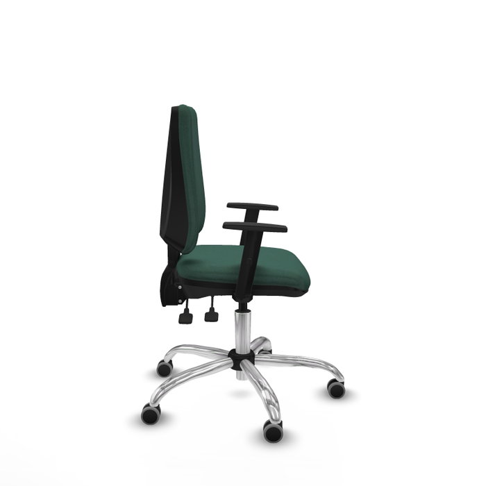 PIQUERAS Y CRESPO Chaise Elche Asynchrone Tissu Vert foncé Structure chromée Accoudoir 1D PIQUERAS Y CRESPO Chaise Elche Asynchrone Tissu Vert foncé Structure chromée Accoudoir 1D