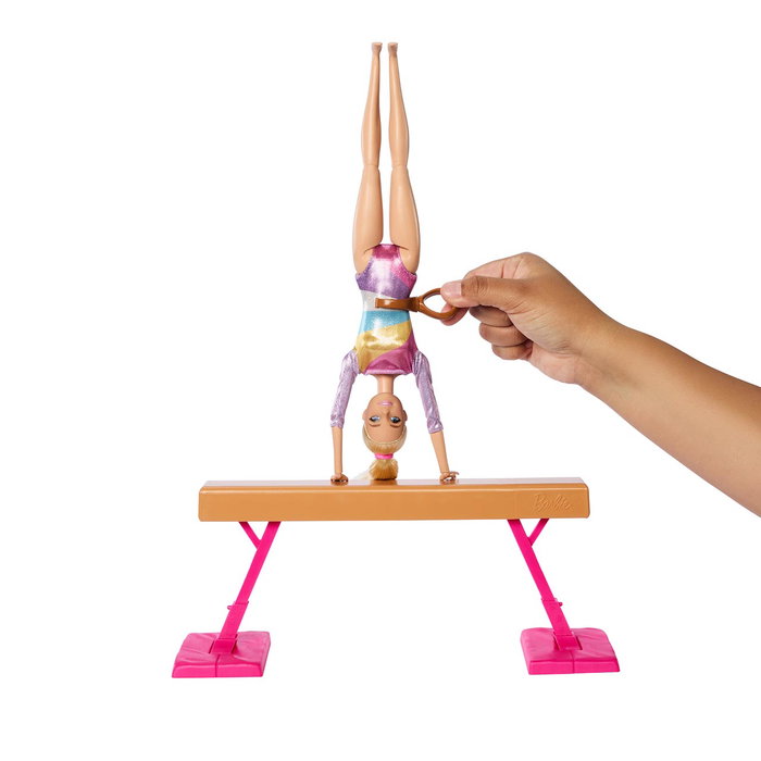Barbie Coffret Gymnaste avec Poutre d'Équilibre et Accessoires