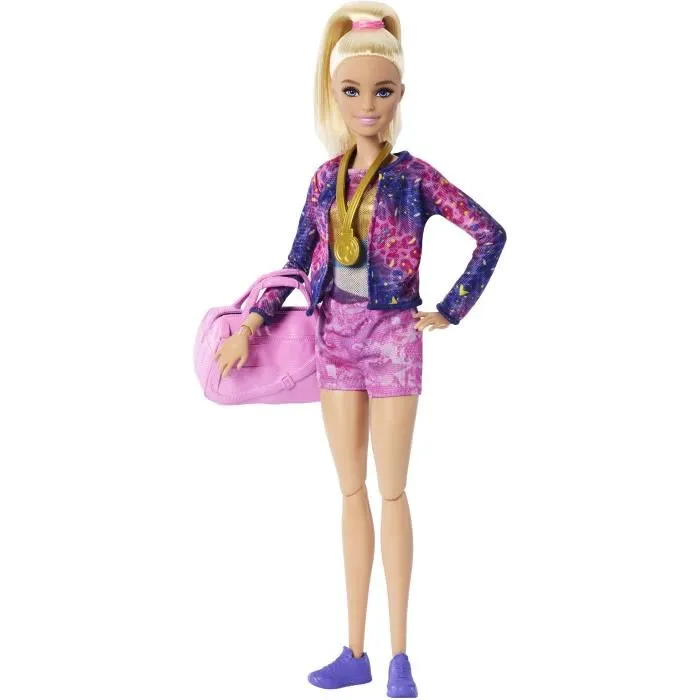 Barbie HRG52 - Poupée Gymnaste Coffret avec Figurine Articulée, Poutre d'Équilibre et 11 Accessoires pour Enfants à partir de 3 Ans Barbie HRG52 - Poupée Gymnaste Coffret avec Figurine Articulée, Poutre d'Équilibre et 11 Accessoires pour Enfants à partir de 3 Ans
