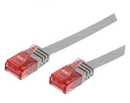 MicroConnect Câble réseau plat CAT6 U/UTP 0,25m Gris