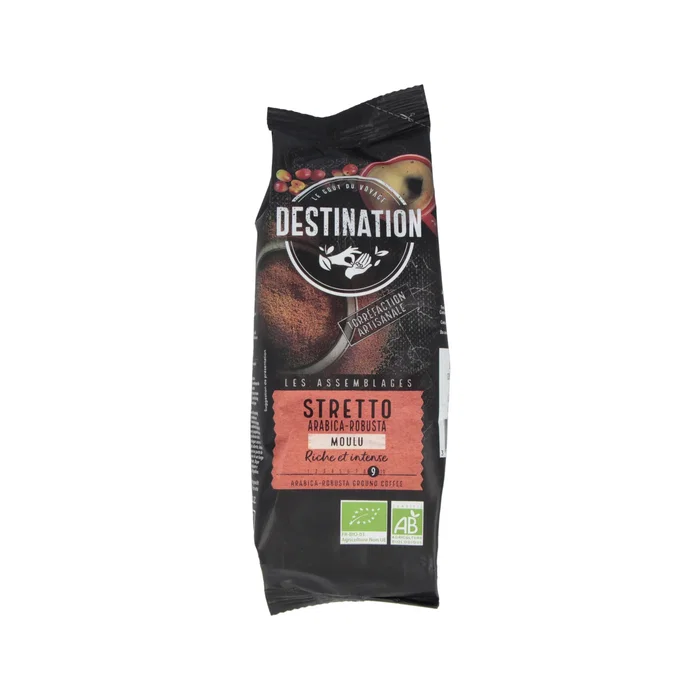 Destination Café Stretto Italiano Moulu 250g Bio Destination Café Stretto Italiano Moulu 250g Bio