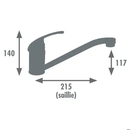 Edouard Rousseau Mitigeur d'Evier BELFORT - Chromé - Mitigeur de Cuisine à Bec Mobile et Réducteur de Débit - Cartouche Céramique