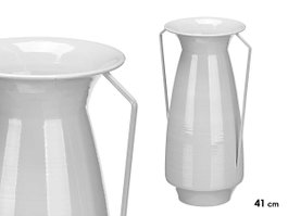 Giftdecor Jarron Conique 41,5 cm Gris Métal (Set de 4)