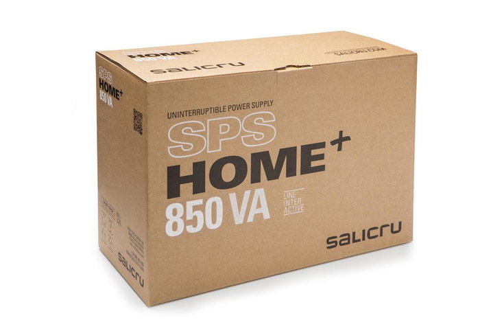 Salicru SPS 850 Home+ 850 VA, Onduleur Line Interactive, 8 Prises Schuko + Chargeur USB, 480W
