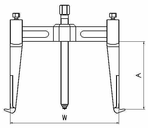 Forza Extracteur à 3 griffes 200x210 mm, ouverture min. 30 mm