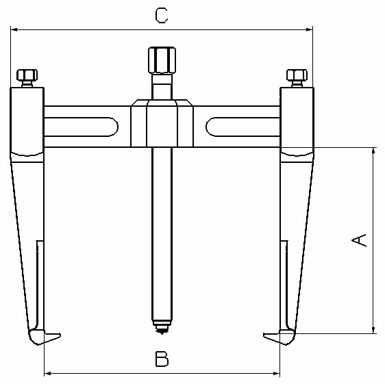 Forza Extracteur à 3 griffes 200x210 mm, ouverture min. 30 mm