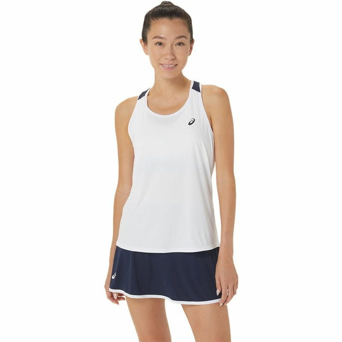 Maillot de Corps de Sport à Manches Coupe Asics Court Blanc Tennis Maillot de Corps de Sport à Manches Coupe Asics Court Blanc Tennis