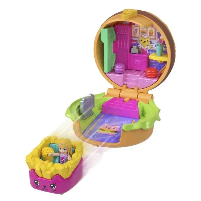Polly Pocket - Coffret Multifacettes Voitures Et Mini-Figurines JCR44 Modèle Aléatoire, Figurine Surprise, 3 Accessoires, Jeu Enfant Dès 4 Ans