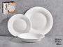 Vivalto Set de Vaisselle Opal Blanc 18 Pièces 26x27x17 cm (Set de 2)