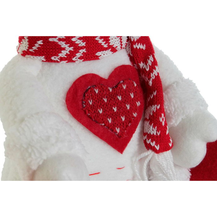 Décorations de Noël DKD Home Decor Blanc Rouge 24 x 14 x 30,5 cm (2 Unités)