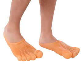Pieds géants Trolls Ogres en caoutchouc couleur chair pour déguisement, costume de carnaval ou fête