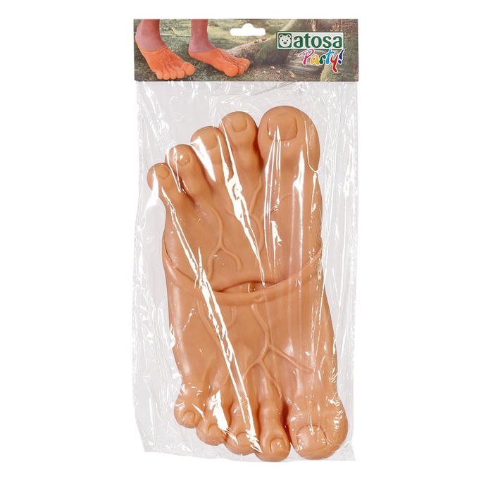 Pieds géants Trolls Ogres en caoutchouc couleur chair pour déguisement, costume de carnaval ou fête