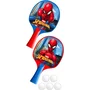 Marvel - Set d'apprentissage Ping-pong 2-en-1 Spider-Man avec filet à ventouses, raquettes, balles et tige flexible 360°