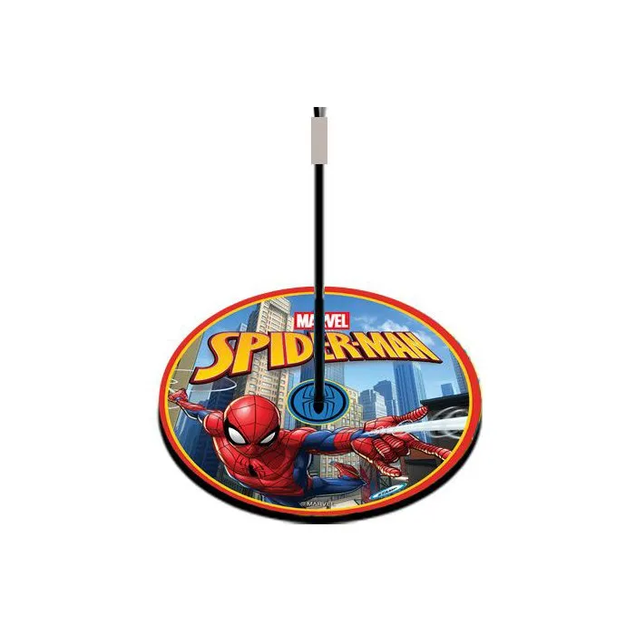 Marvel - Set d'apprentissage Ping-pong 2-en-1 Spider-Man avec filet à ventouses, raquettes, balles et tige flexible 360°