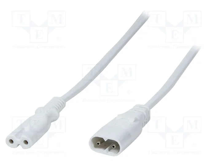 LOGILINK Câble d'alimentation H03VVH2-F IEC C7 femelle vers IEC C8 mâle 2m LOGILINK Câble d'alimentation H03VVH2-F IEC C7 femelle vers IEC C8 mâle 2m