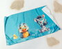 KioKids Toalla Playa Safari Fun - Toaille de Plage et Piscine en Microfibre, 75 x 150 cm, Motif Animaux, Sac Filet et Mousqueton Inclus, Pour Bébé et Enfant, Azul