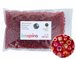 Innspiro Rocaille en verre aurora boreale bordeaux 3,8 mm 500 g