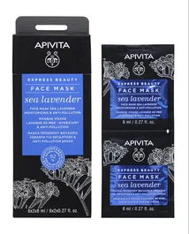 Apivita Ensemble Masque Crème Sea Lavender Antipollution 2 pcs 8 ml