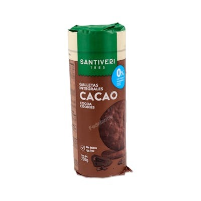 Santiveri Biscuits Digestifs Cacao 0% Sans Sucre Sans Lactose 200g
