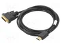 Lanberg Câble HDMI vers DVI-D (18+1) mâle, 1,8 m, noir