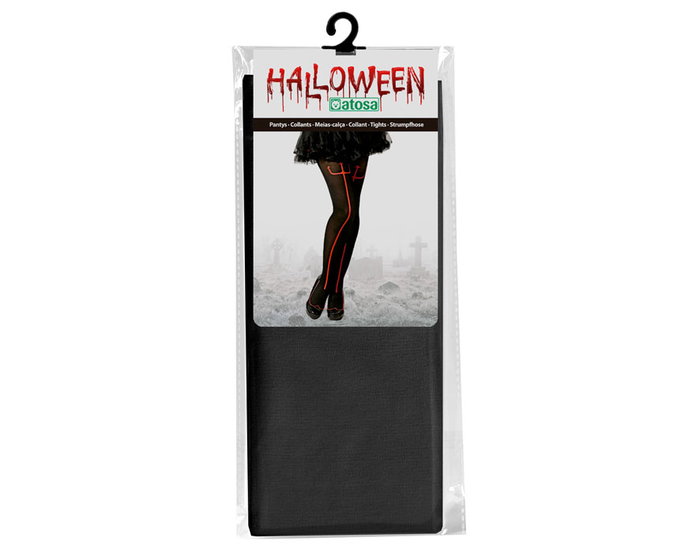 Demonia Chaussettes de grillage à flammes rouges - Pour costume démoniaque ou Halloween