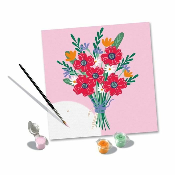 Ravensburger CreArt Peinture par numéros Poppy bouquet 20x20 cm