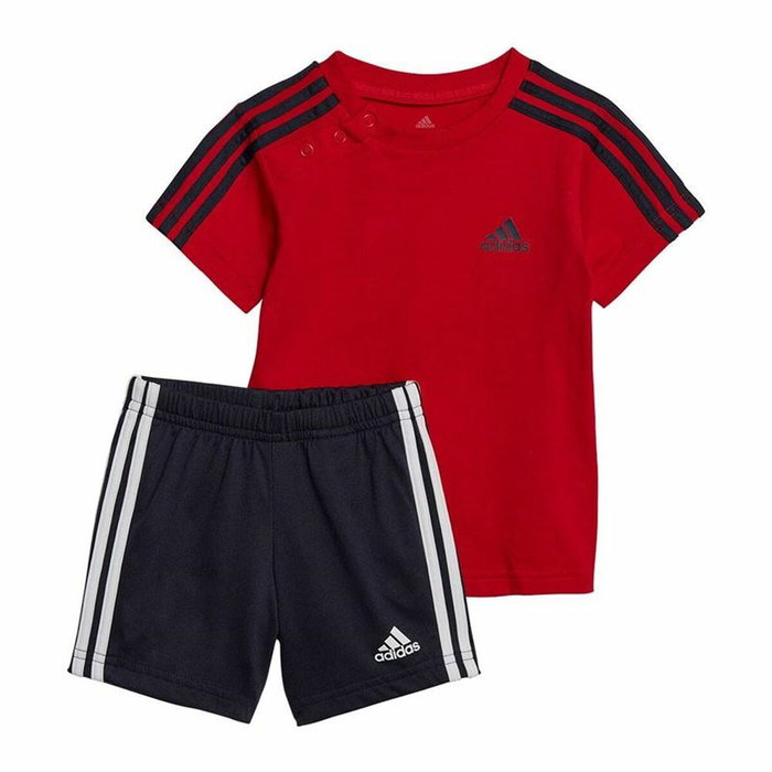 Ensemble de Sport pour Enfants Adidas 3 Stripes Rouge Ensemble de Sport pour Enfants Adidas 3 Stripes Rouge