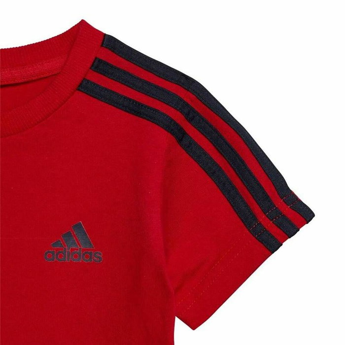 Ensemble de Sport pour Enfants Adidas 3 Stripes Rouge Ensemble de Sport pour Enfants Adidas 3 Stripes Rouge