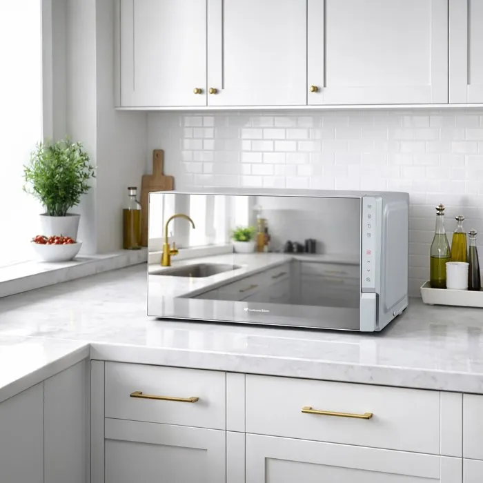 Continental Edison CEMO25UX Micro-Pondes 25 L Inox 1400 W avec Porte Miroir - Affichage Digital - Dimensions 47,2 x16034,4 x16028 cm Continental Edison CEMO25UX Micro-Pondes 25 L Inox 1400 W avec Porte Miroir - Affichage Digital - Dimensions 47,2 x16034,4 x16028 cm