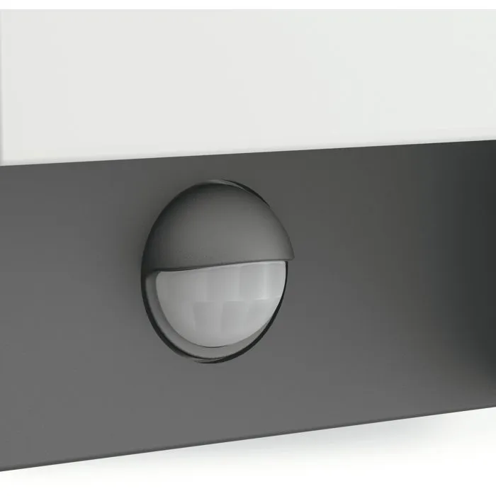 Philips Arbour Applique Murale Extérieure LED avec Détecteur de Mouvement, Blanc Chaud, IP44, Large, en Aluminium Anthracite Philips Arbour Applique Murale Extérieure LED avec Détecteur de Mouvement, Blanc Chaud, IP44, Large, en Aluminium Anthracite