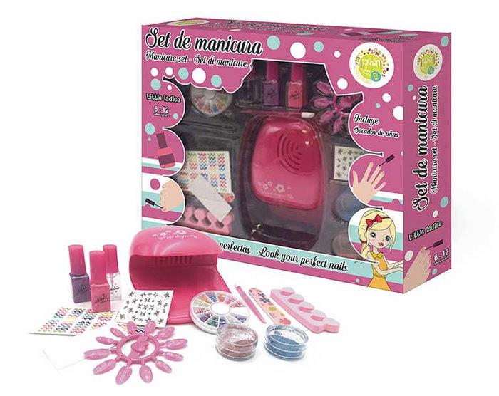Tachan - Kit de Manicure Complet avec Sécheur à Ongles à Piles, Imitations, Strass, Glitter et Accessoires - Jeu Créatif Beauté pour Enfants dès 6 ans Tachan - Kit de Manicure Complet avec Sécheur à Ongles à Piles, Imitations, Strass, Glitter et Accessoires - Jeu Créatif Beauté pour Enfants dès 6 ans