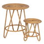 Jeu de 2 tables Beige 60 x 60 x 39 cm (2 Unités)